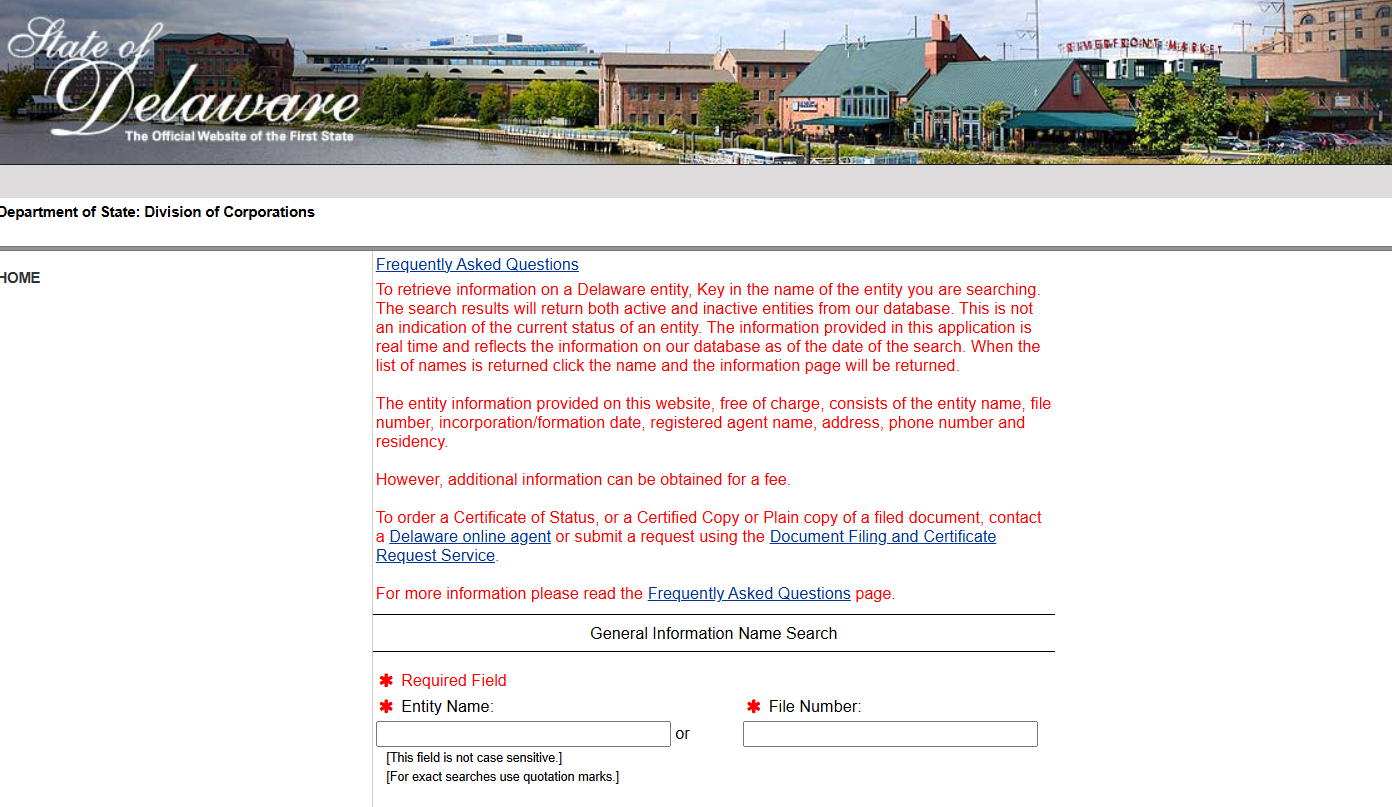 delaware name search
