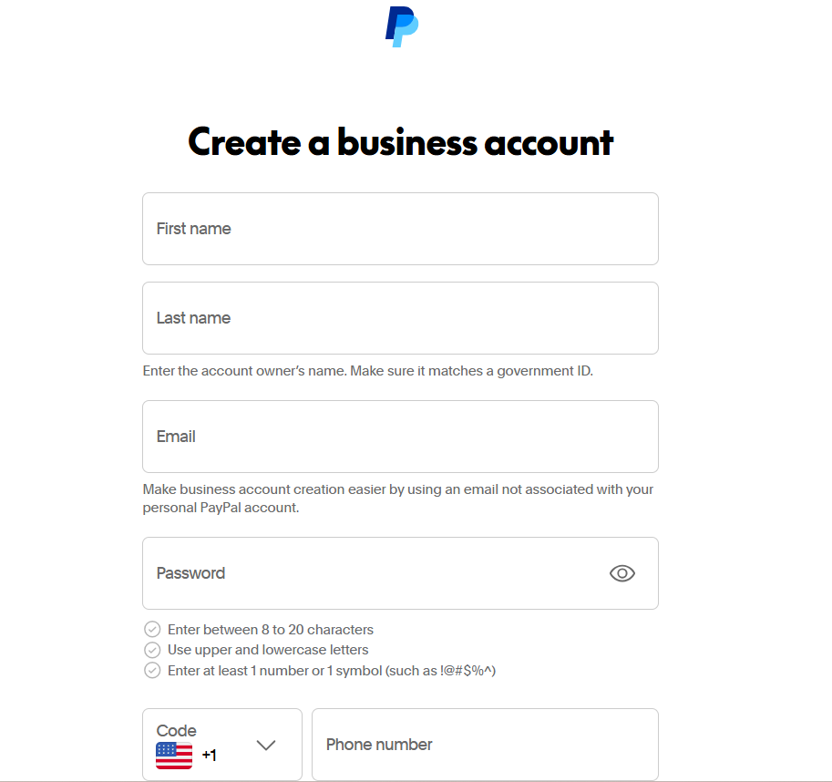 paypal signup