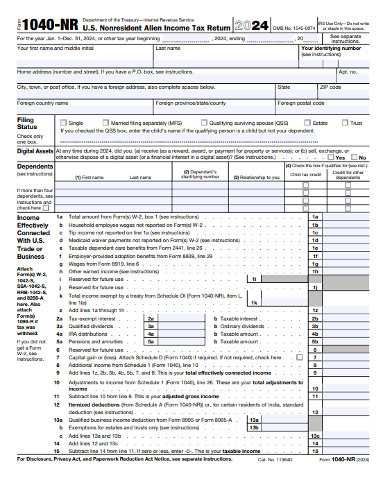 Form 1040NR