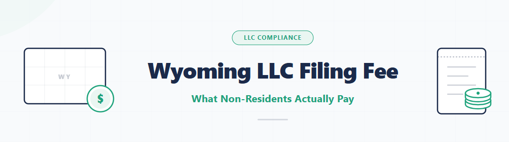 Wyoming LLC Filing Fee: What Non-Residents Actually Pay
